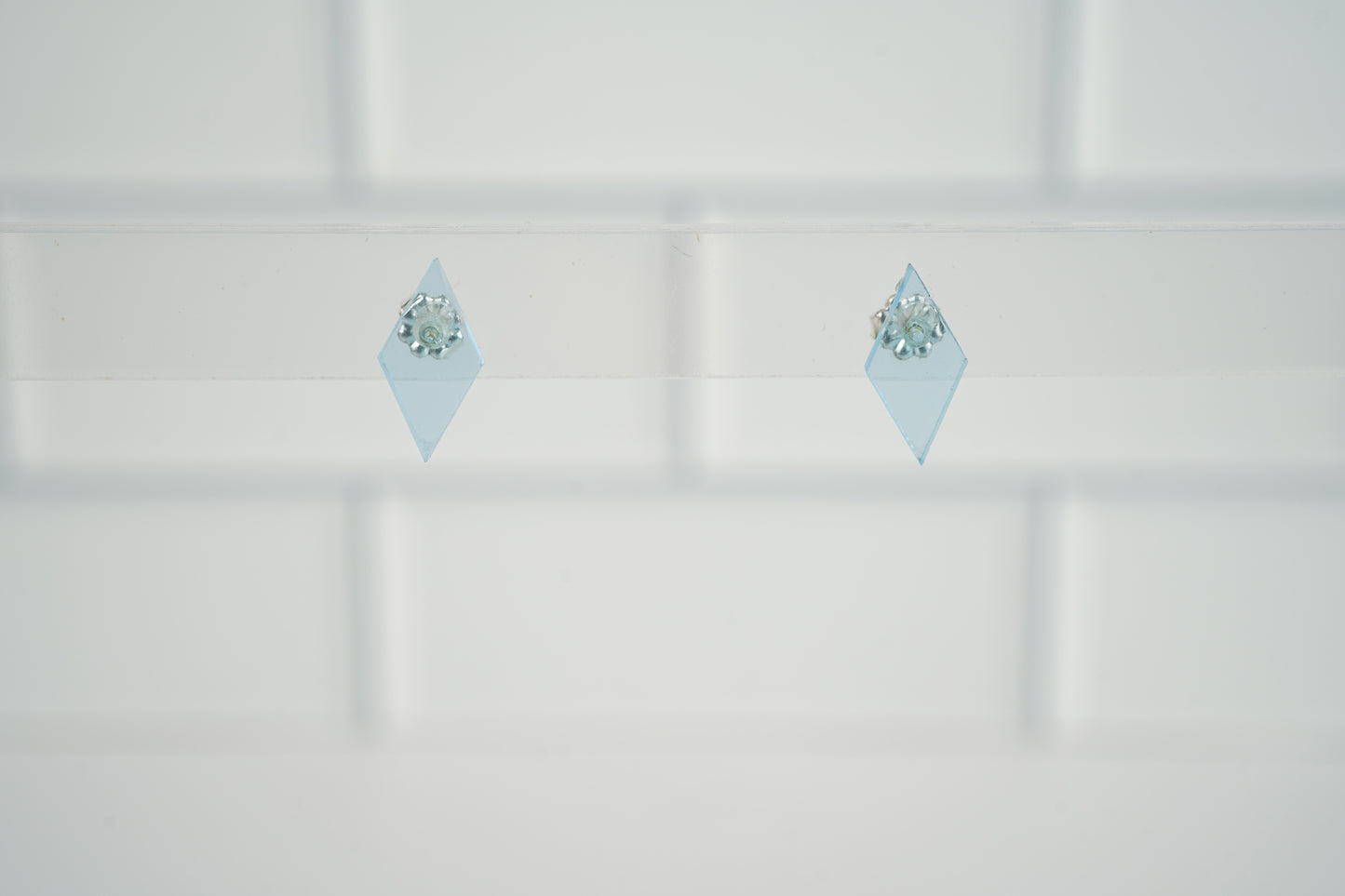 Blue Diamond Stud Earrings