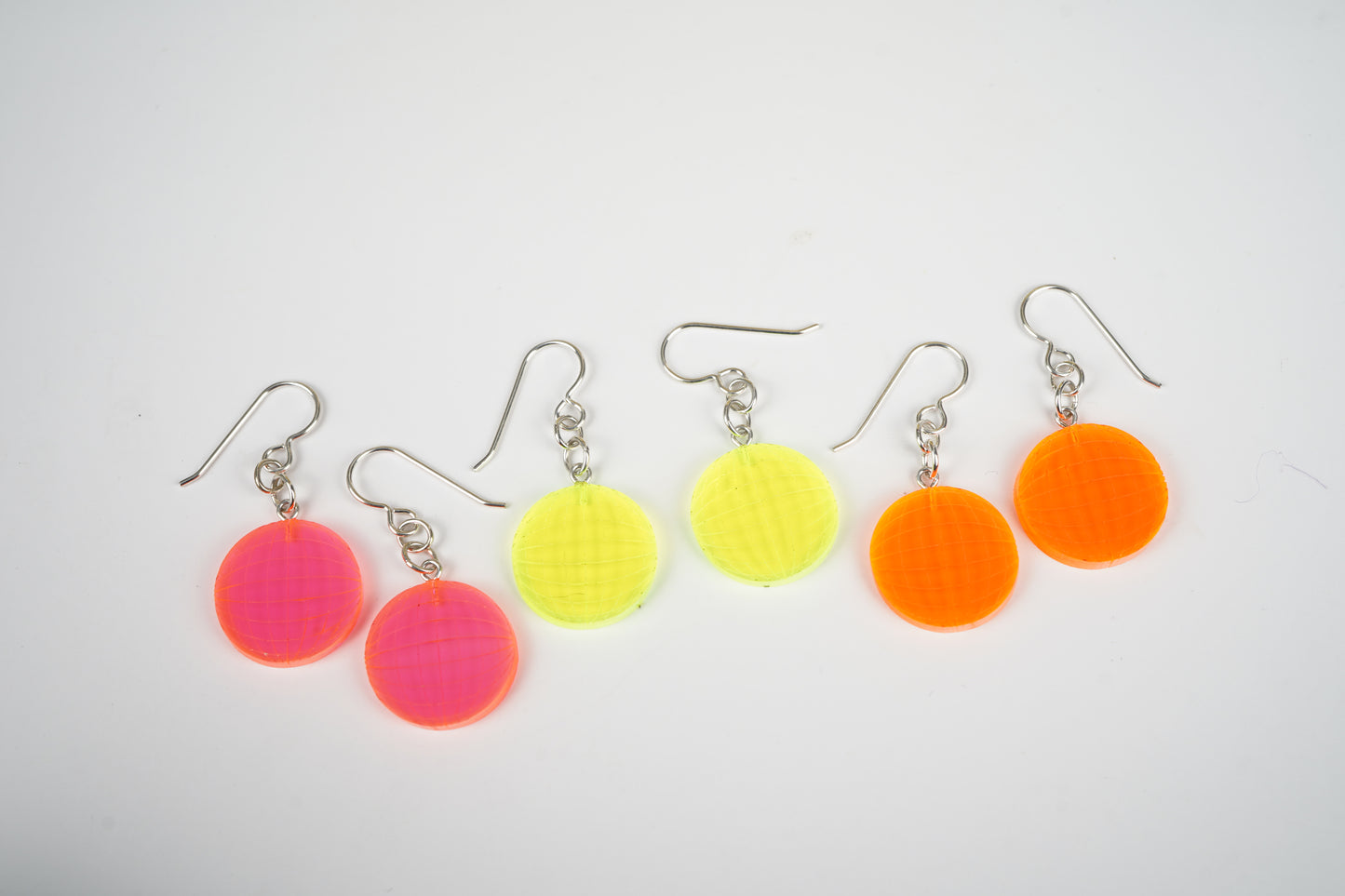 Disco Dangle Earrings - Neons