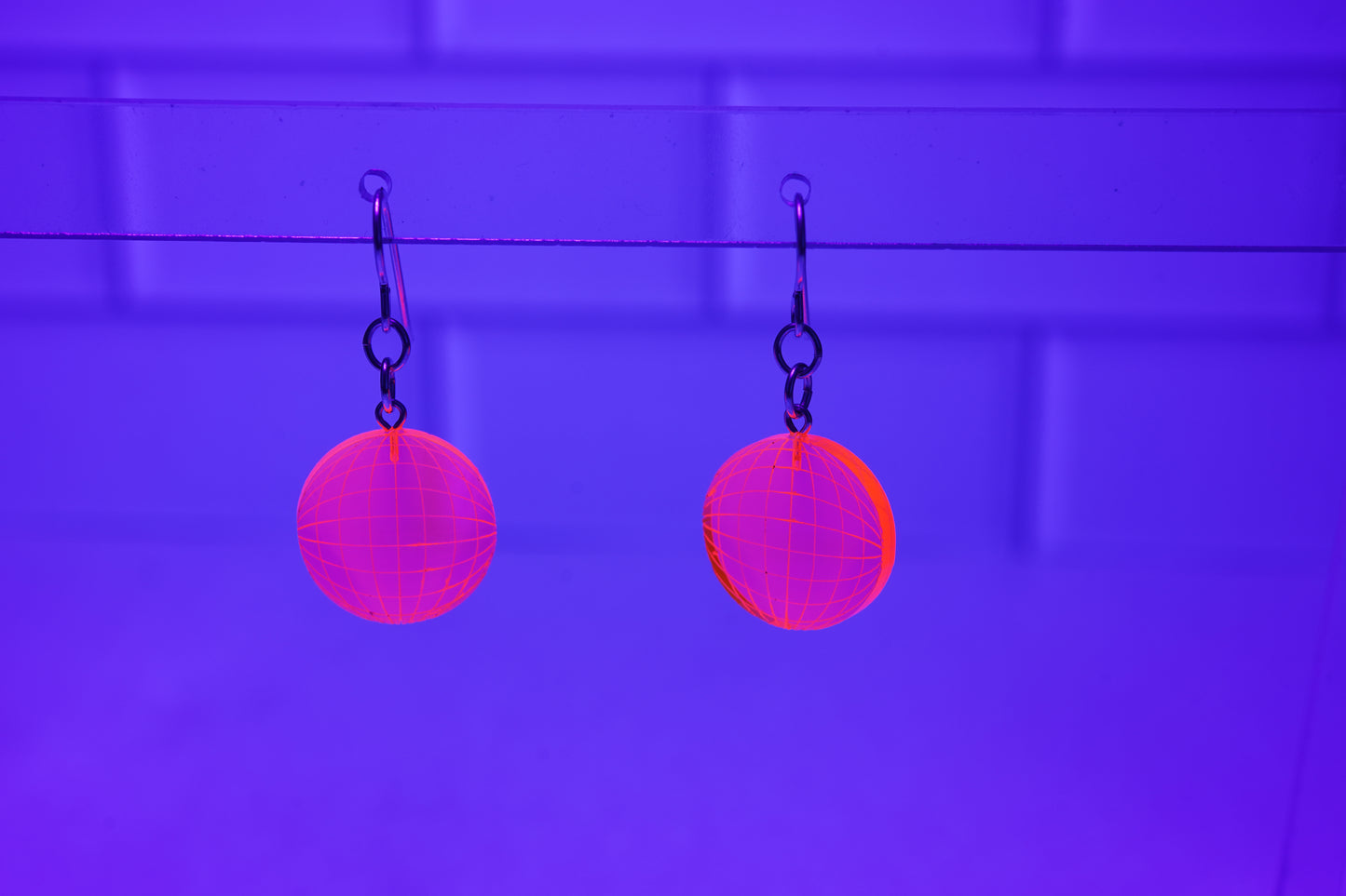 Disco Dangle Earrings - Neons