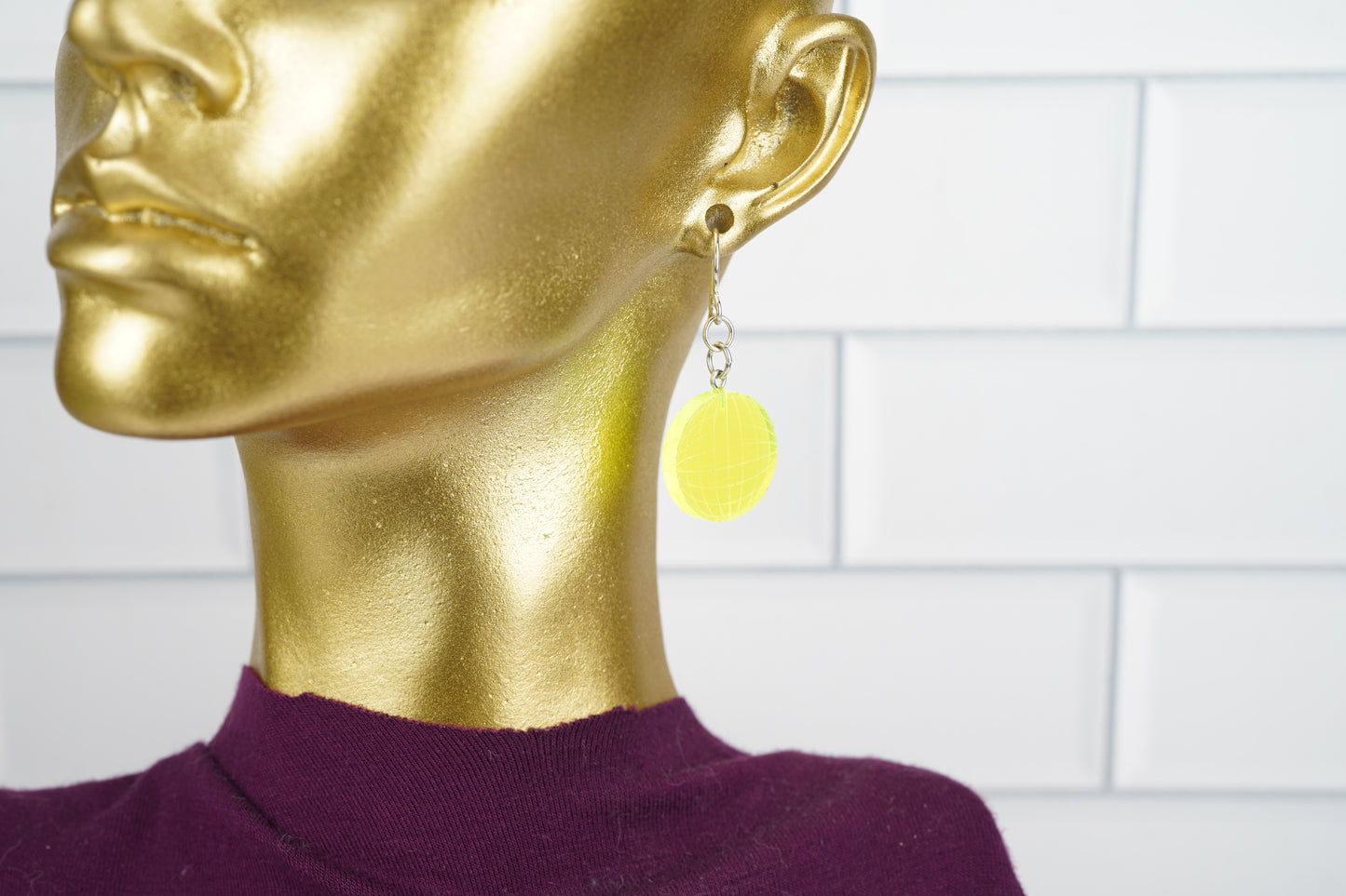 Disco Dangle Earrings - Neons