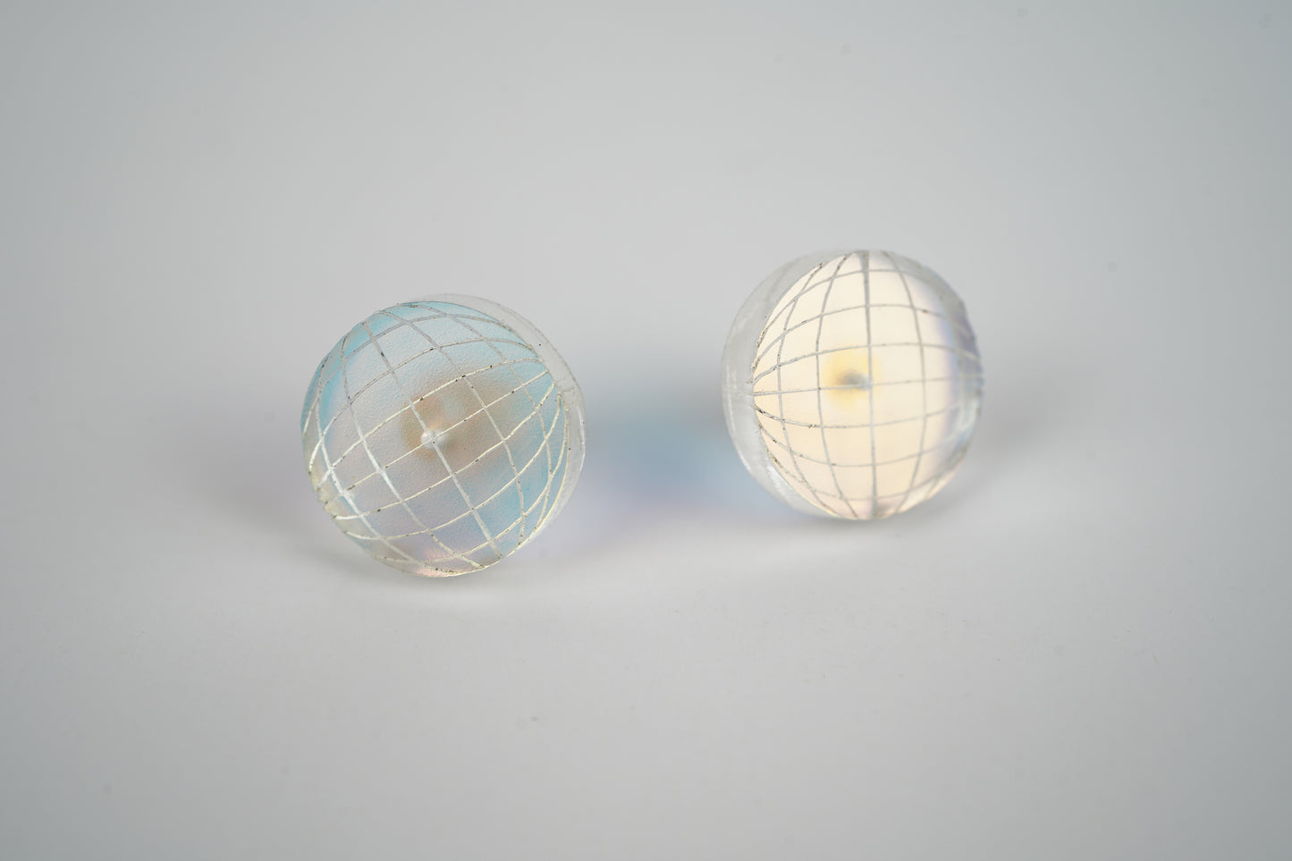 Disco Stud Earrings- Iridescent