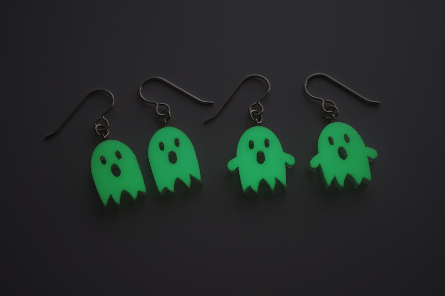 Glow in the Dark Ghost Dangle Earrings