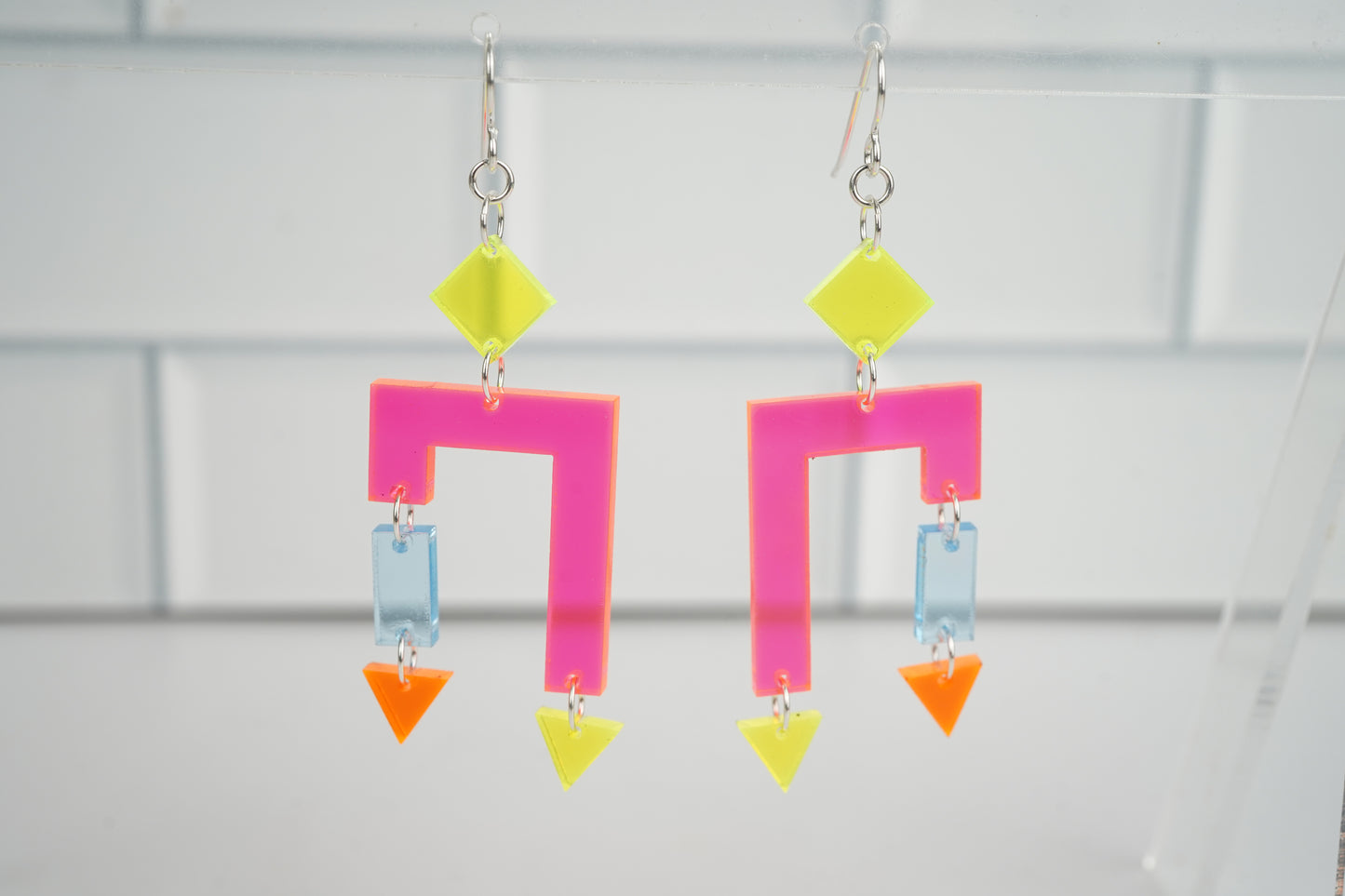 Multi Geo Dangle Earrings