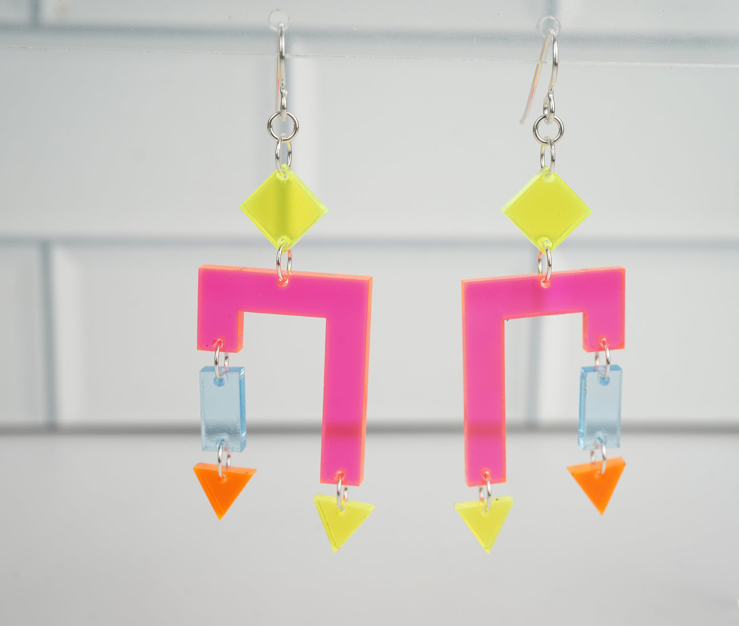 Multi Geo Dangle Earrings