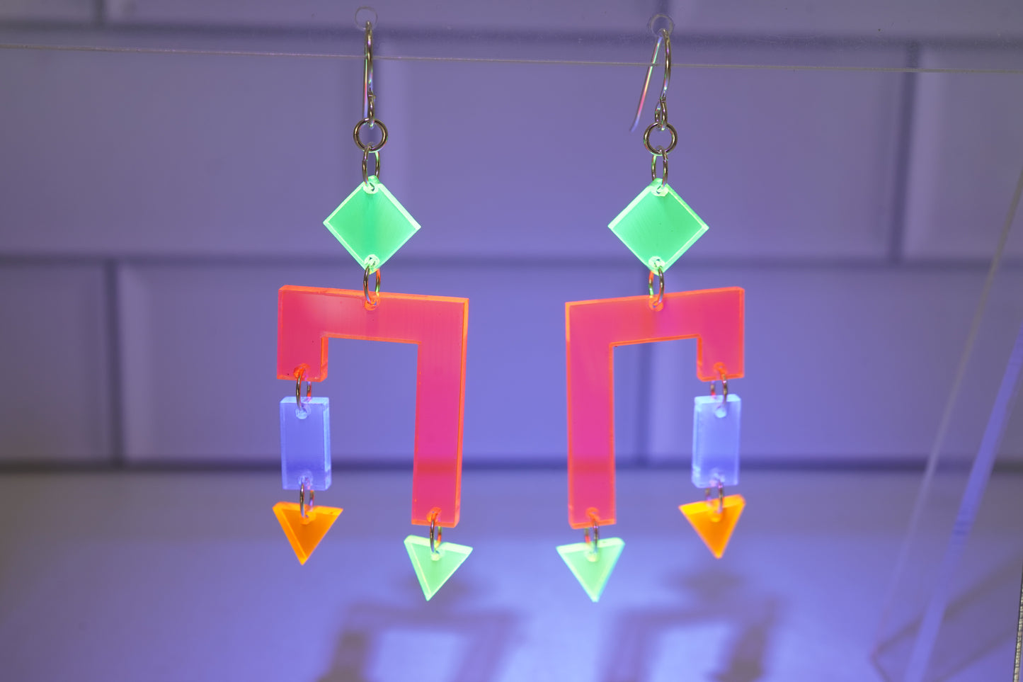 Multi Geo Dangle Earrings