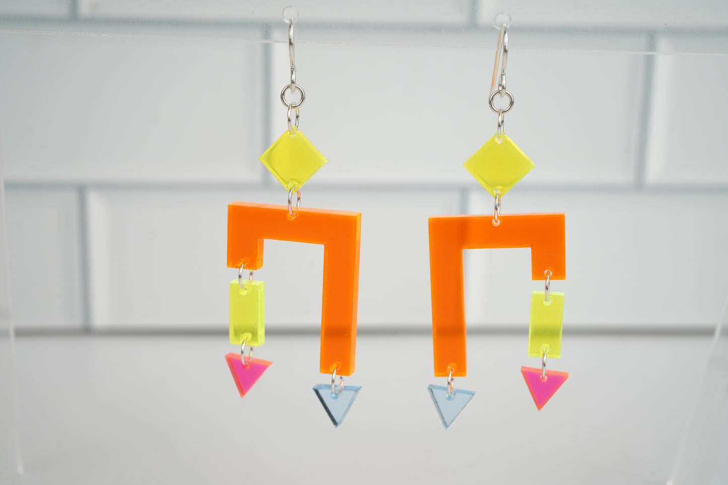 Multi Geo Dangle Earrings