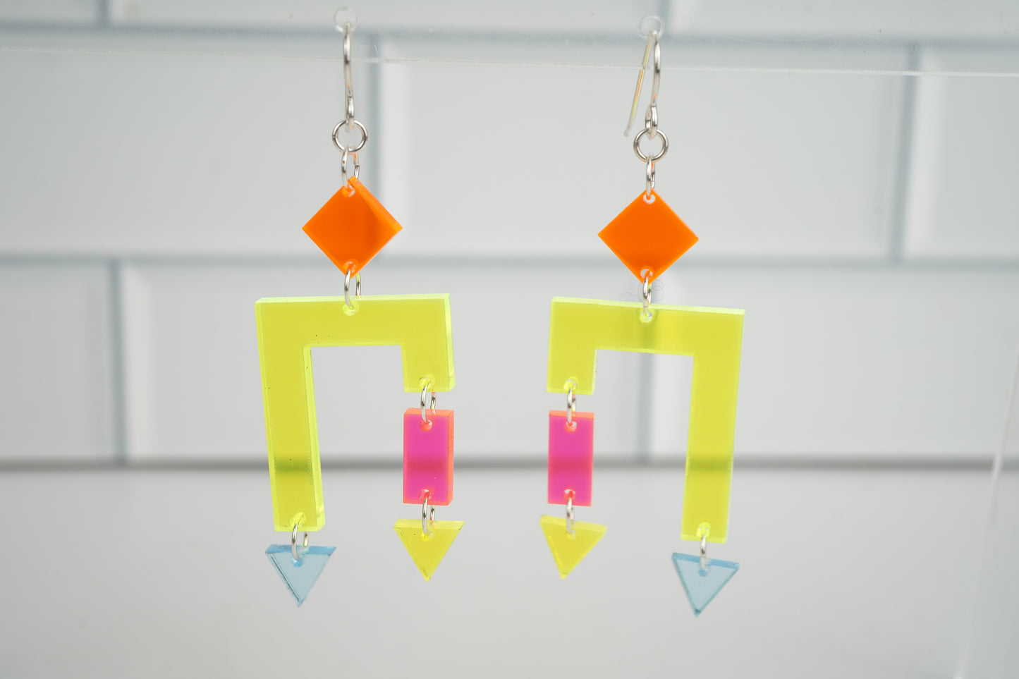 Multi Geo Dangle Earrings