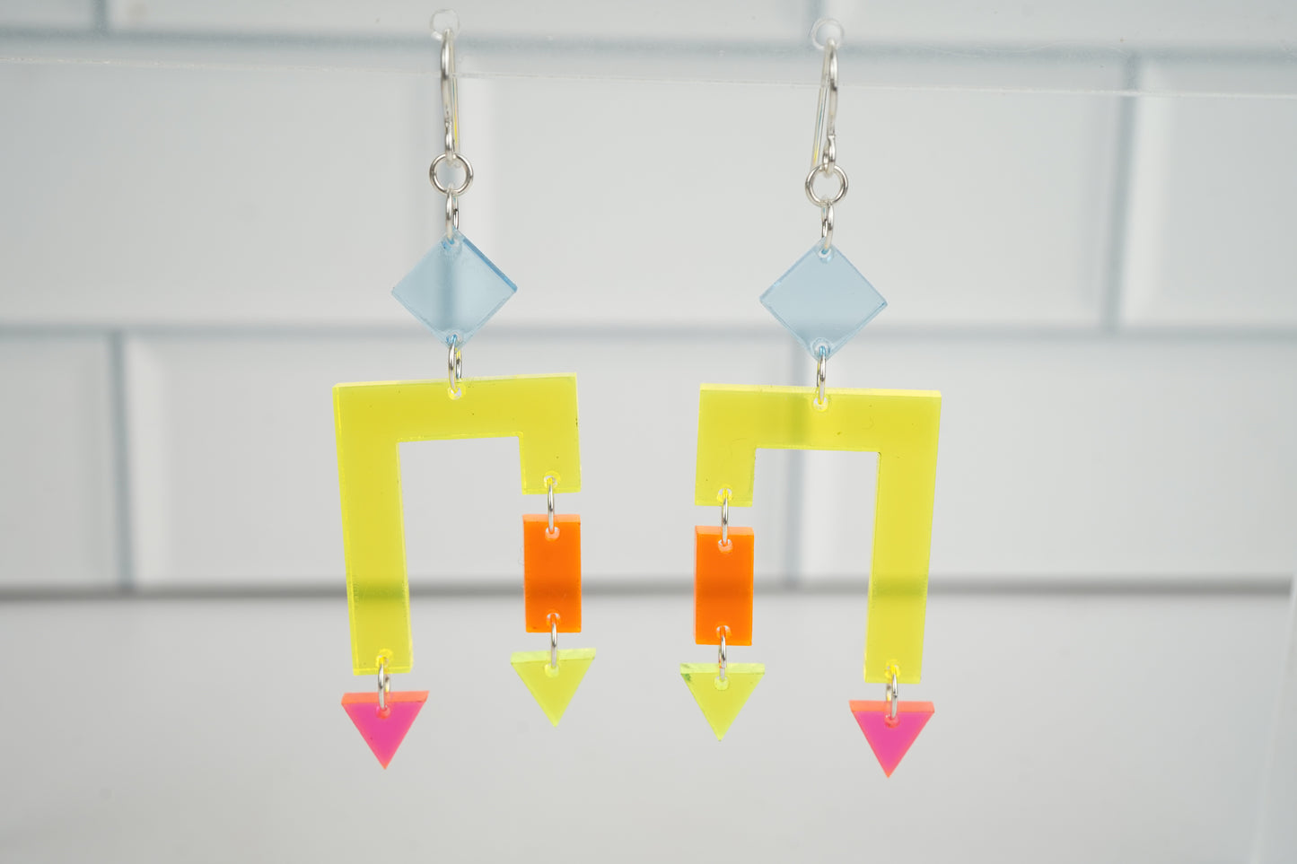 Multi Geo Dangle Earrings