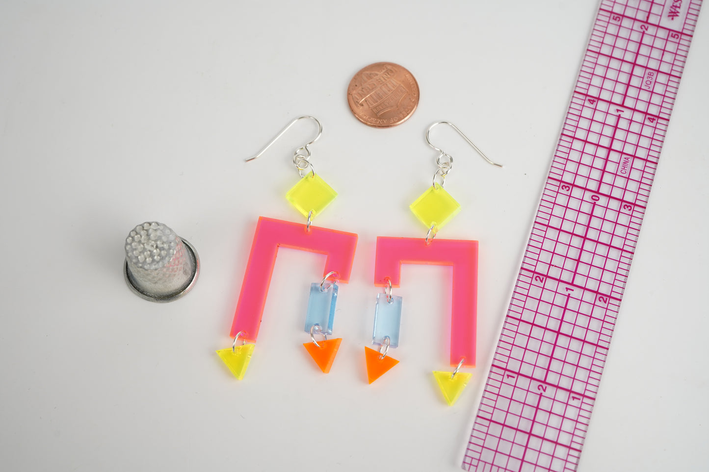 Multi Geo Dangle Earrings